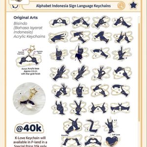 Alphabet Bisindo Acrylic Keychain